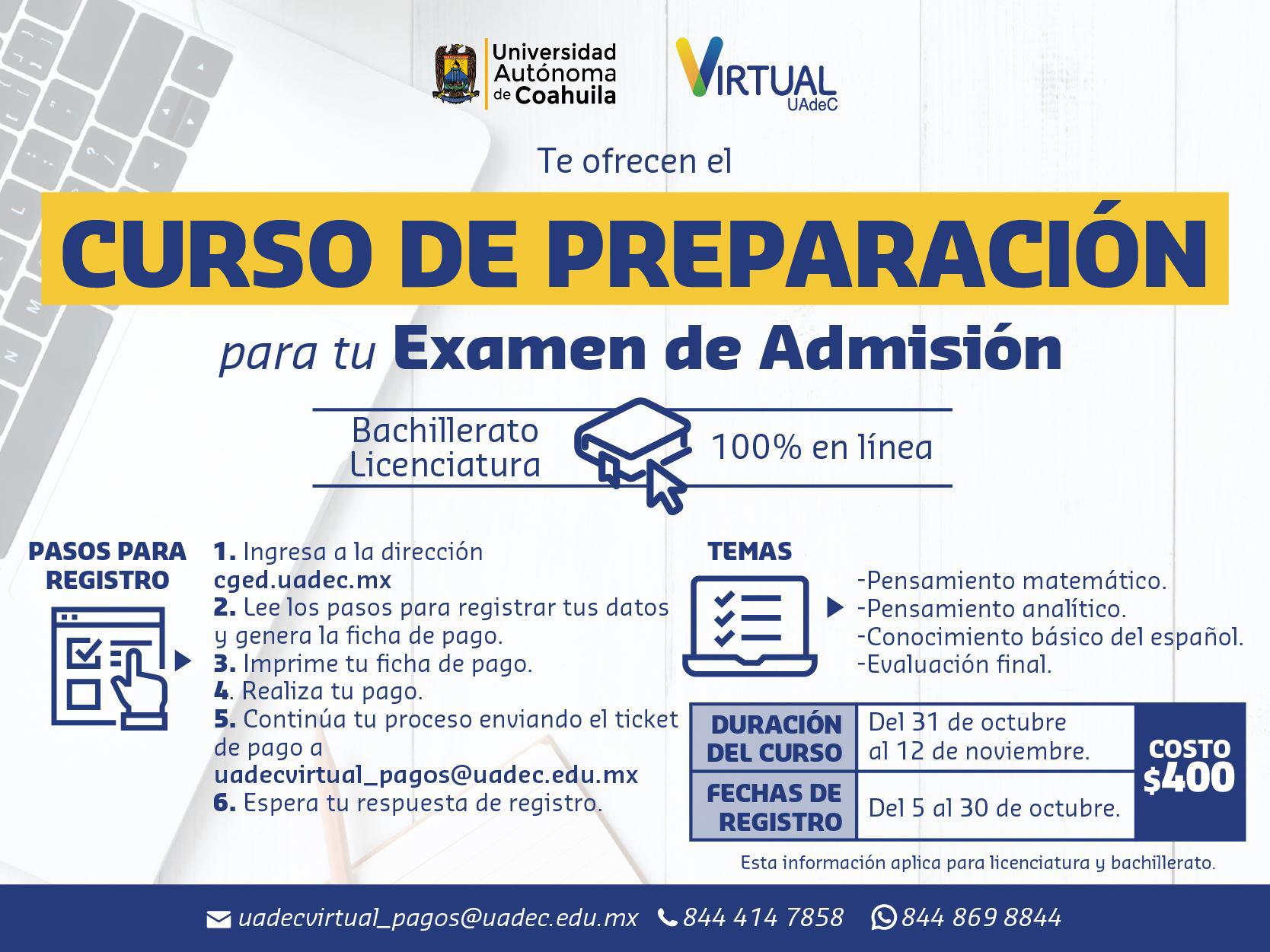 Aspirantes A Ingresar A La UAdeC Tienen Hasta El 30 De Octubre Para ...