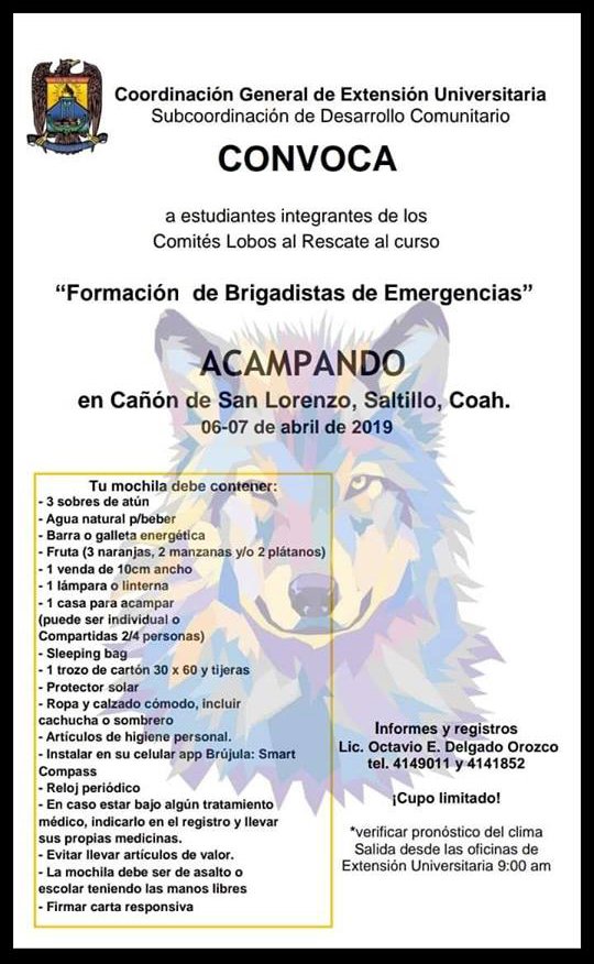 Convocan a Lobos al Rescate a Participar en Curso “Formación de Brigadistas  de Emergencia”