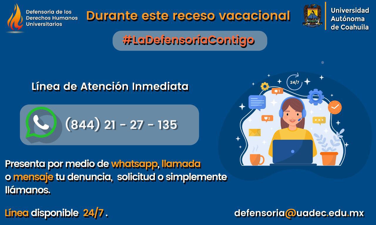 Línea de Atención Inmediata DDHU