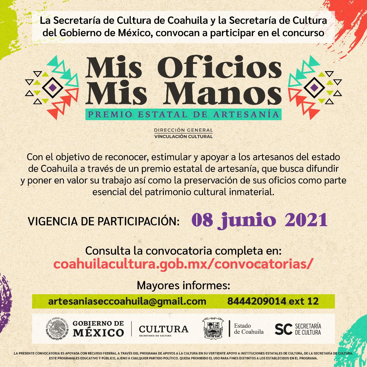 001 MANTIENE CULTURA COAHUILA ABIERTAS 4 CONVOCATORIAS