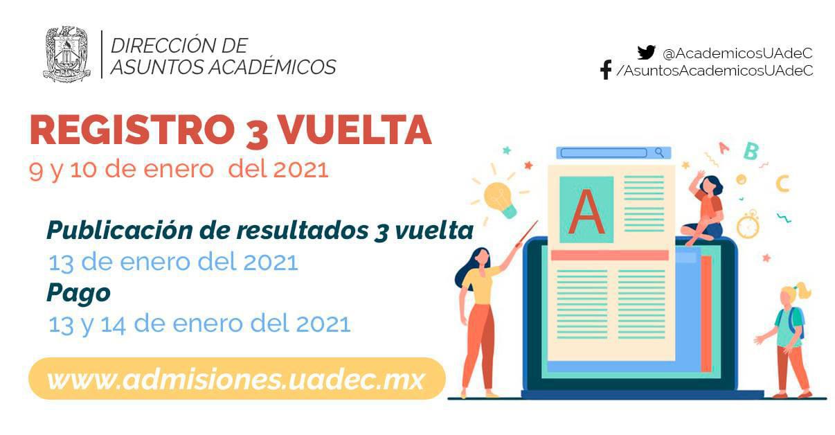 El 9 y 10 de Enero se Llevara a cabo el Regi stro de Aspirantes a la Tercera Vuelta 1