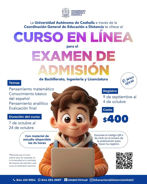 Curso en Línea para el Examen de Admisión