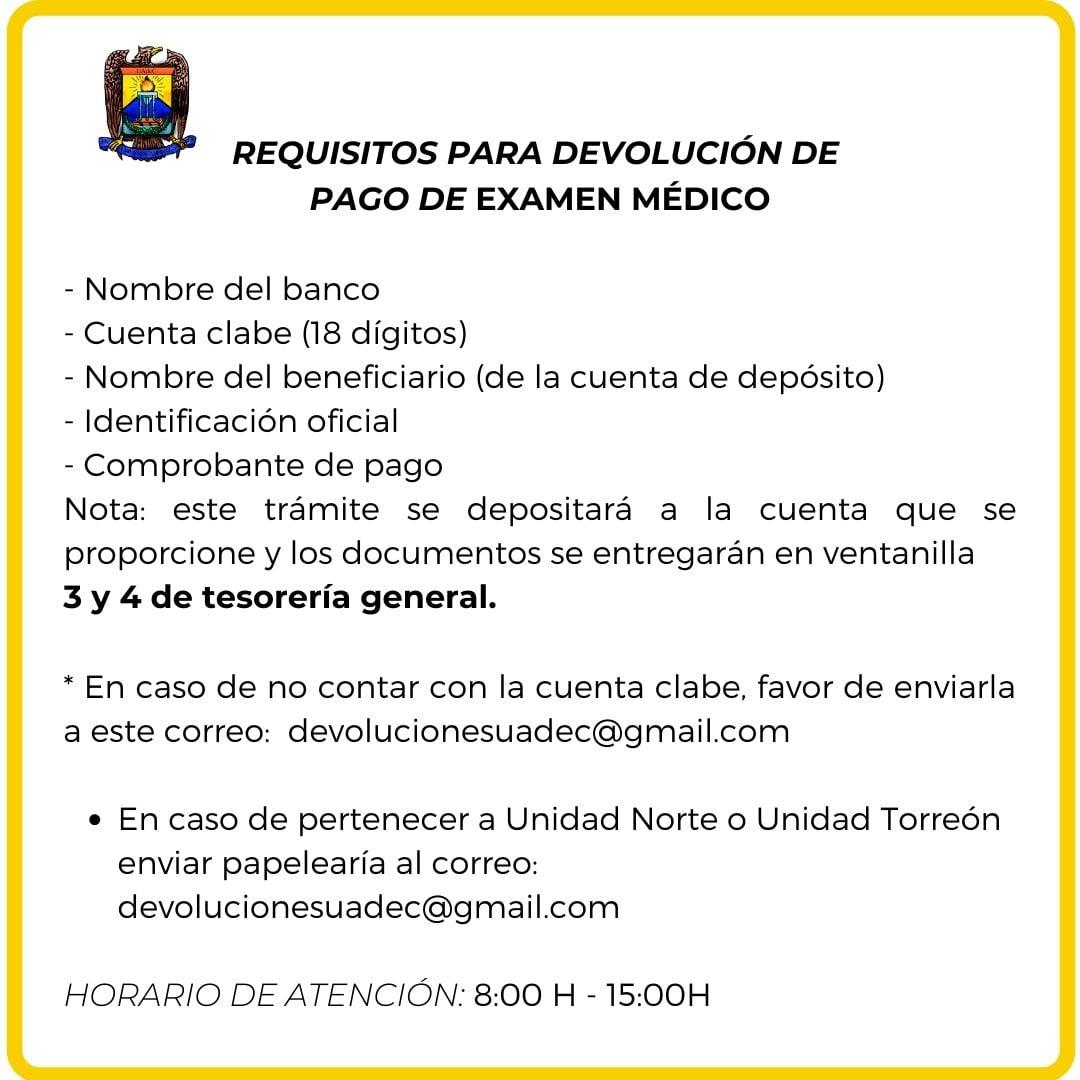 Devolución de pago examen médico 1