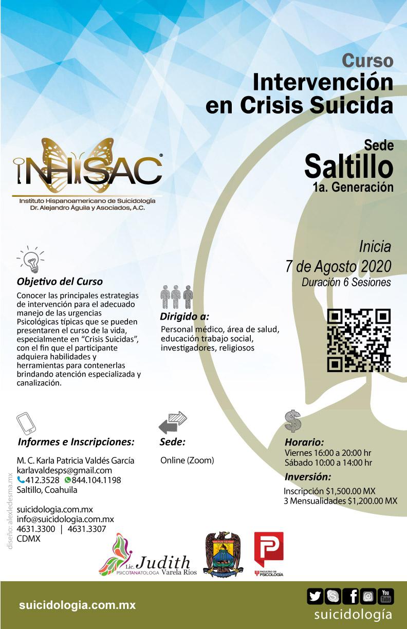 Invita Facultad de Psicologiia al Curs o Intervencioìn en Crisis Suicida-1