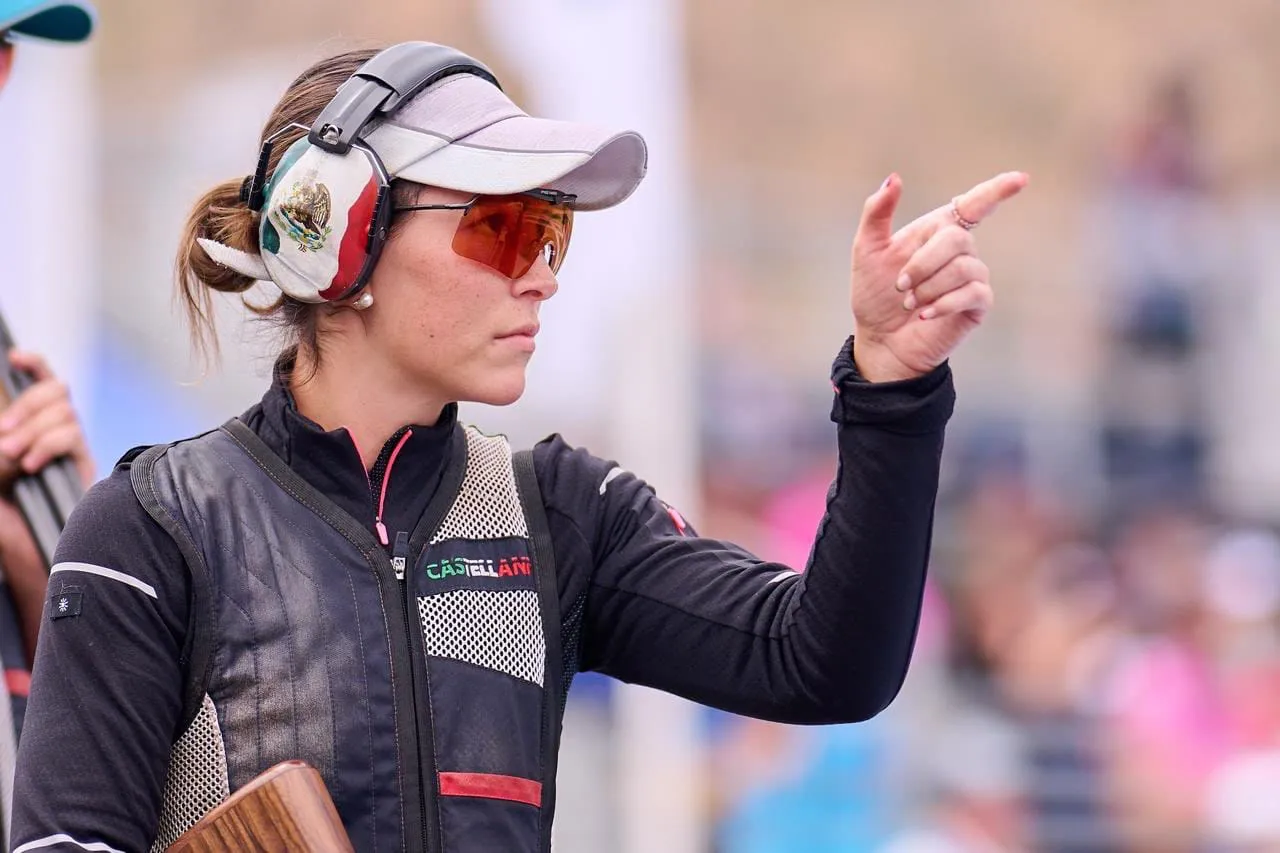 002 SE ACERCA GABRIELA RODRI?GUEZ A LA FI NAL DEL SKEET FEMENIL EN PARÍS 2024