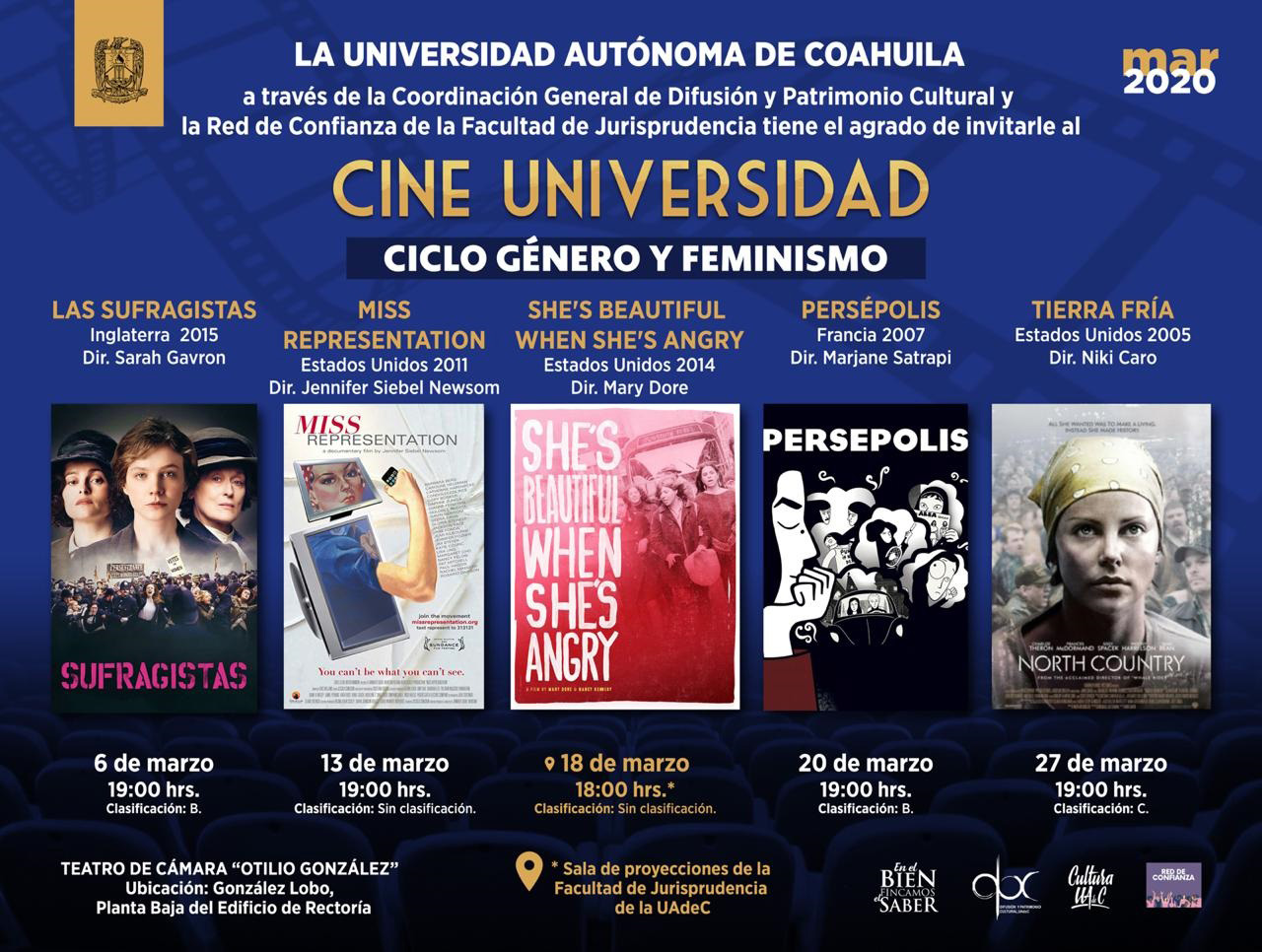 Cine Universidad Ciclo Género y Feminismo 3
