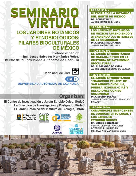 Seminario Virtual Los Jardines Botánicos y Etnobiológicos Pilares Bioculturales de México (1)