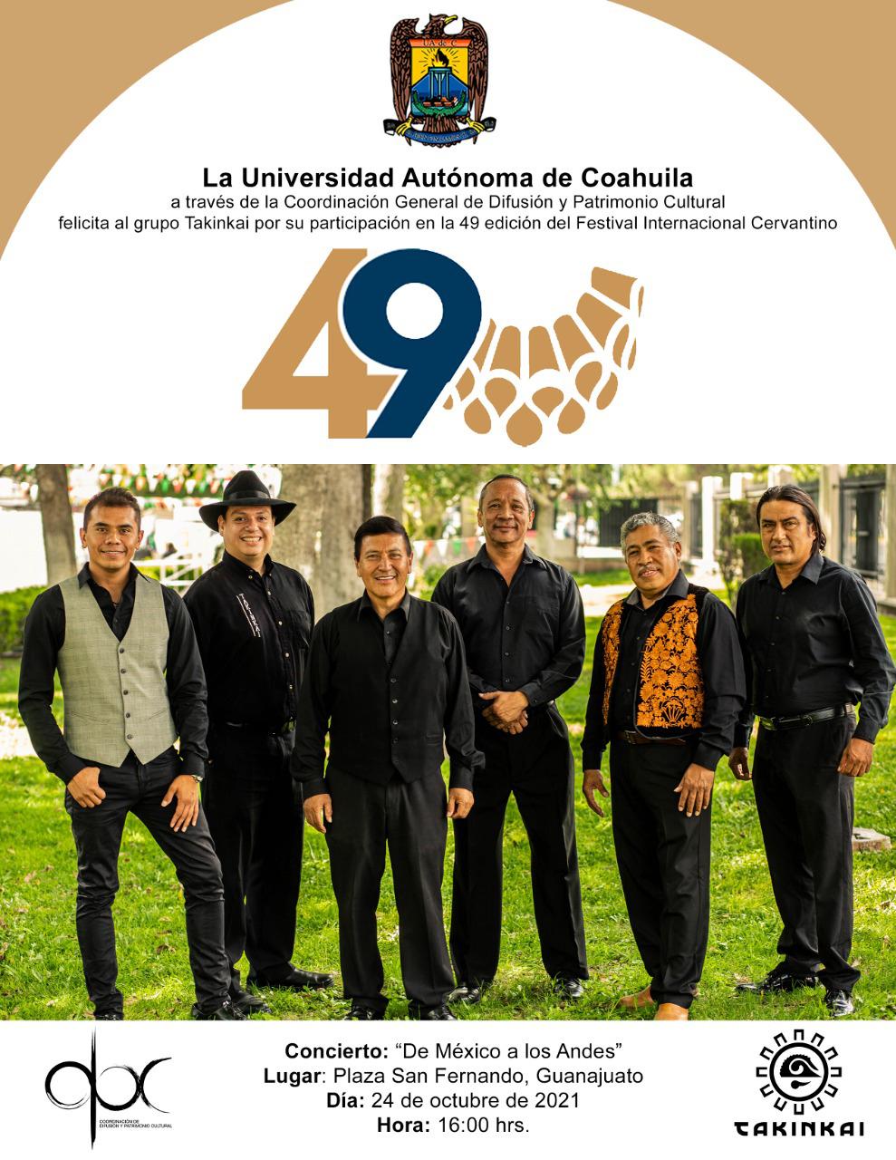 Participará Grupo Takinkai de la UAdeC en la Edición 49 del Festival Internacional Cervantino 1 (1)