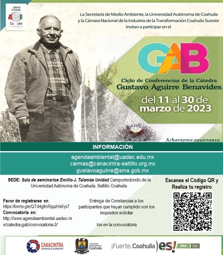 COAHUILA PREPARA LA XI EDICIO?N DE LA C ÁTEDRA ‘GUSTAVO AGUIRRE BENAVIDES’