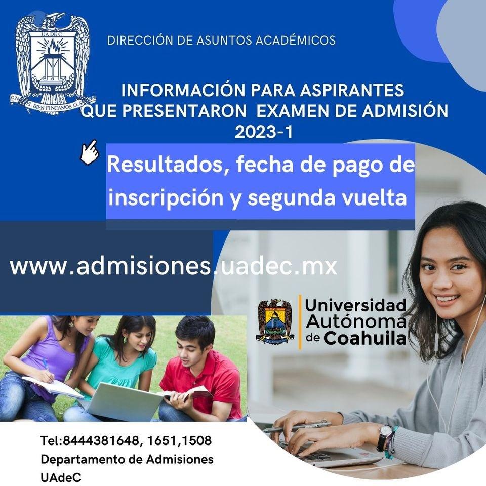 Admisiones Semestre Agosto-Diciembre 2023