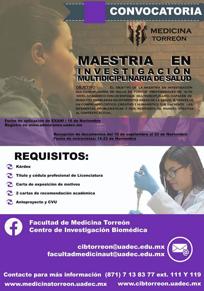 Cursa Maestria o Doctorado en la Facultad de Medicina UT 3