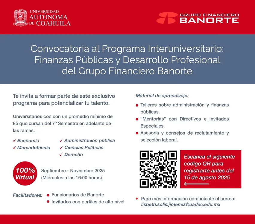Convocatoria al Programa Interuniversitario Banorte