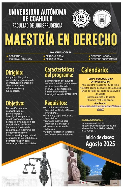Maestría en Derecho con Cinco Acentuaciones