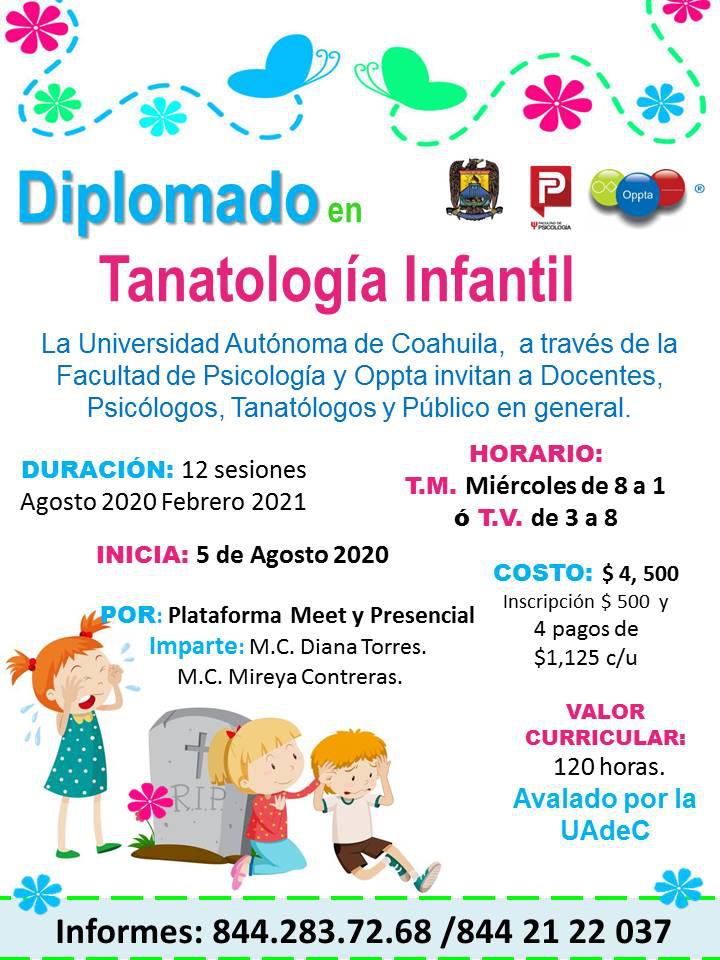 Invita UAdeC a Cursar el Diplomado en Tanatología Infantil