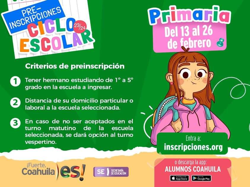 004 PREINSCRIPCIONES A PRIMARIA DEL 13 AL 26 DE FEBRERO