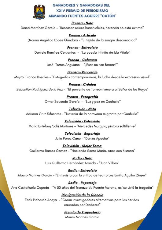 Lista de Ganadores PPC 2023