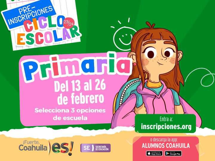 001 PREINSCRIPCIONES A PRIMARIA DEL 13 AL 26 DE FEBRERO