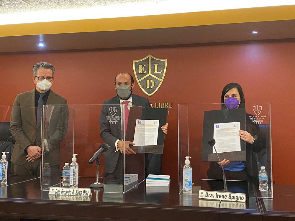 Academia IDH firma convenio de colaboracion a cadémica con la Escuela Libre de Derecho 2