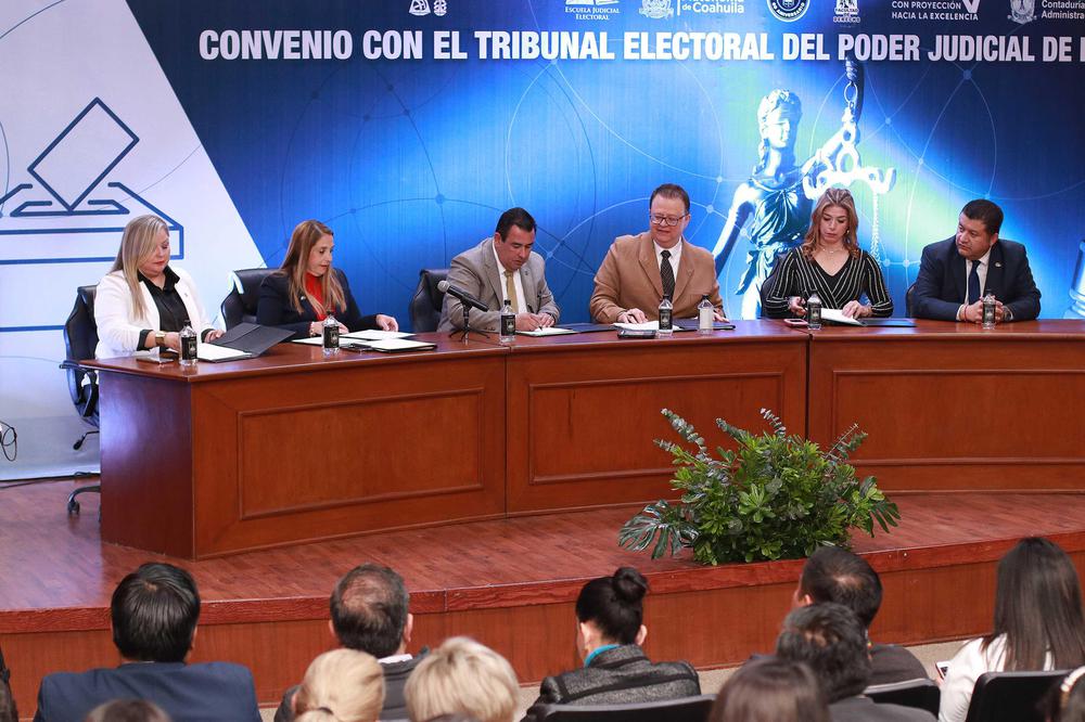 Firma de Convenio y Conferencia Magistral Re tos y Desafíos de la Justicia Electoral 3