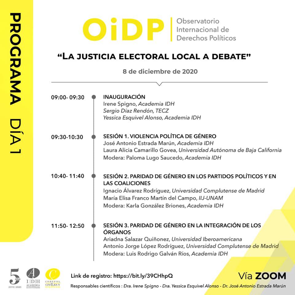 Observatorio Internacional de Derechos Políticos ?La Justicia Electoral Local a Debate” 2 (1)