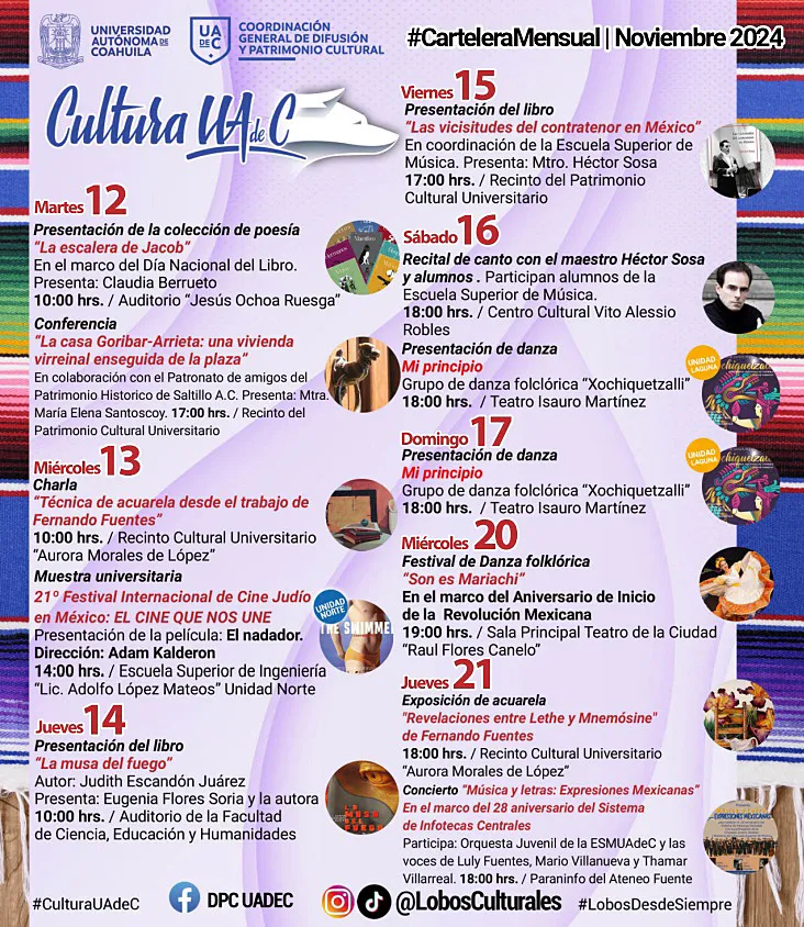Cartelera Cultural Noviembre _2
